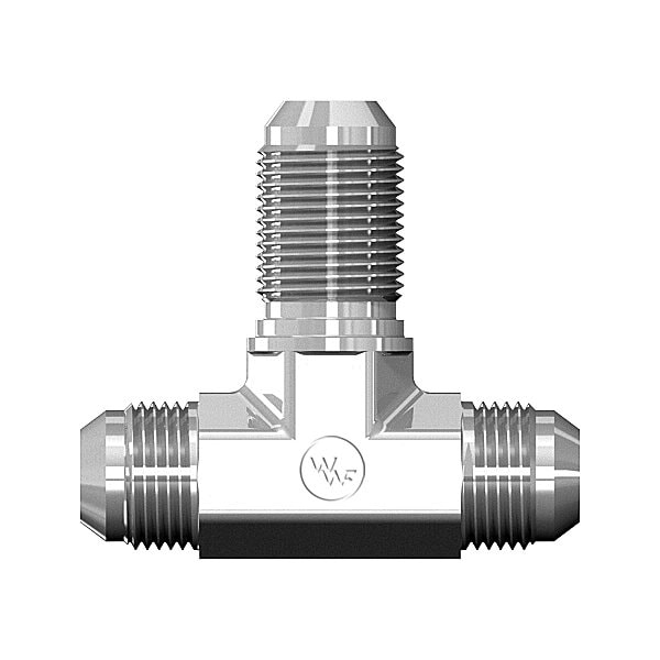 World Wide Fittings Male JIC to Male JIC to Male JIC Bulkhead Tube Tee F5725X04X04X04 - main